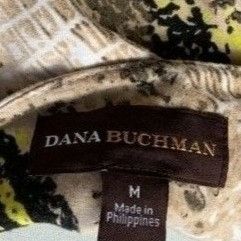 Designer Dana Buchman Womens Quarter Sleeve Beige Vneck Snake Print T Size M / US 6-8 / IT 42-44 - 4 Thumbnail