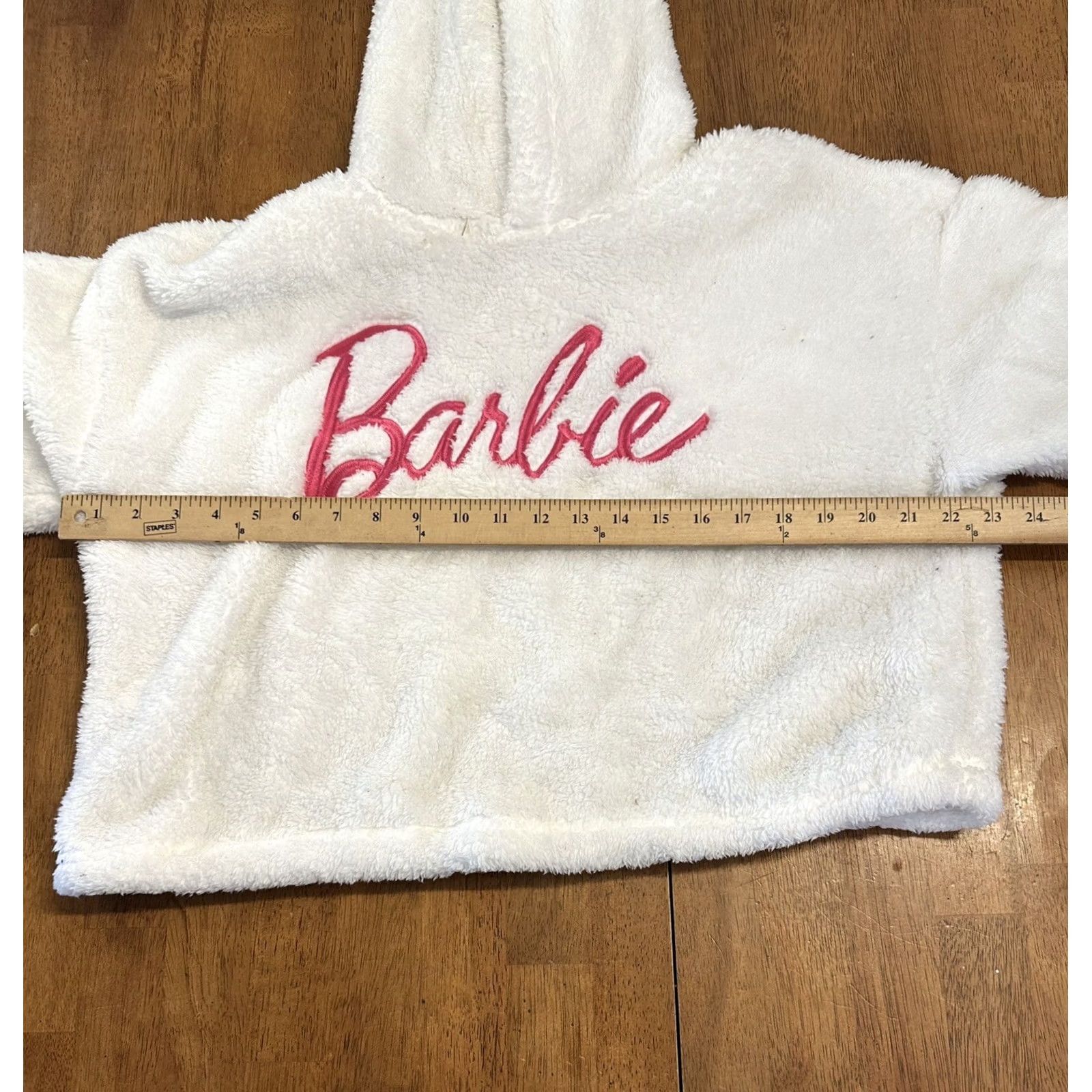 Vintage Barbie Fleece Crop Hoodie Women’s Medium Size M / US 6-8 / IT 42-44 - 5 Thumbnail