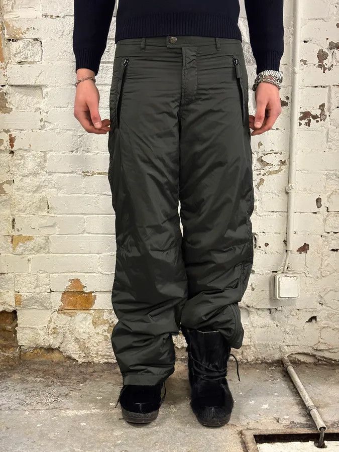 Prada 2000s Prada Olive Nylon Cargo Ski Pants Size US 32 / EU 48 - 1 Thumbnail