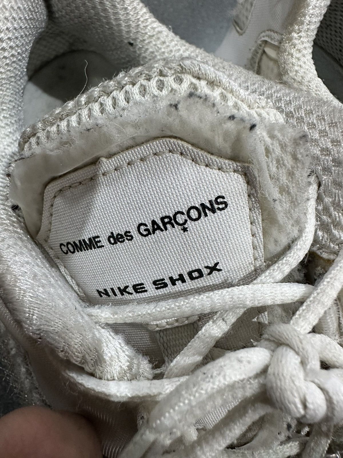 Comme des Garcons × Nike COMME DES GARÇONS X NIKE SHOX TL White Sneaker Size US 9 / EU 42 - 3 Thumbnail