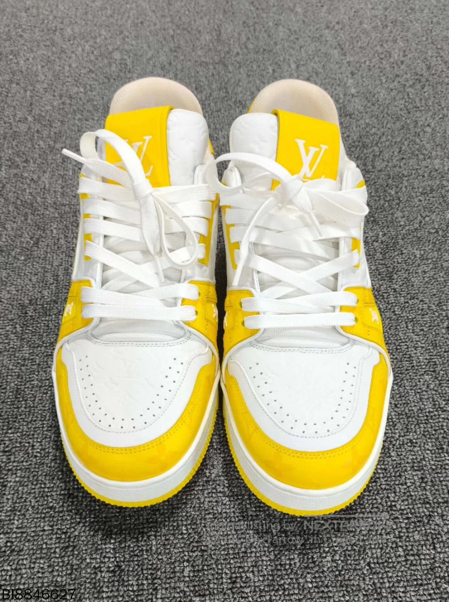 Louis Vuitton luxury yellow and white trainers by LV. Size US 8 / EU 41 - 2 Thumbnail