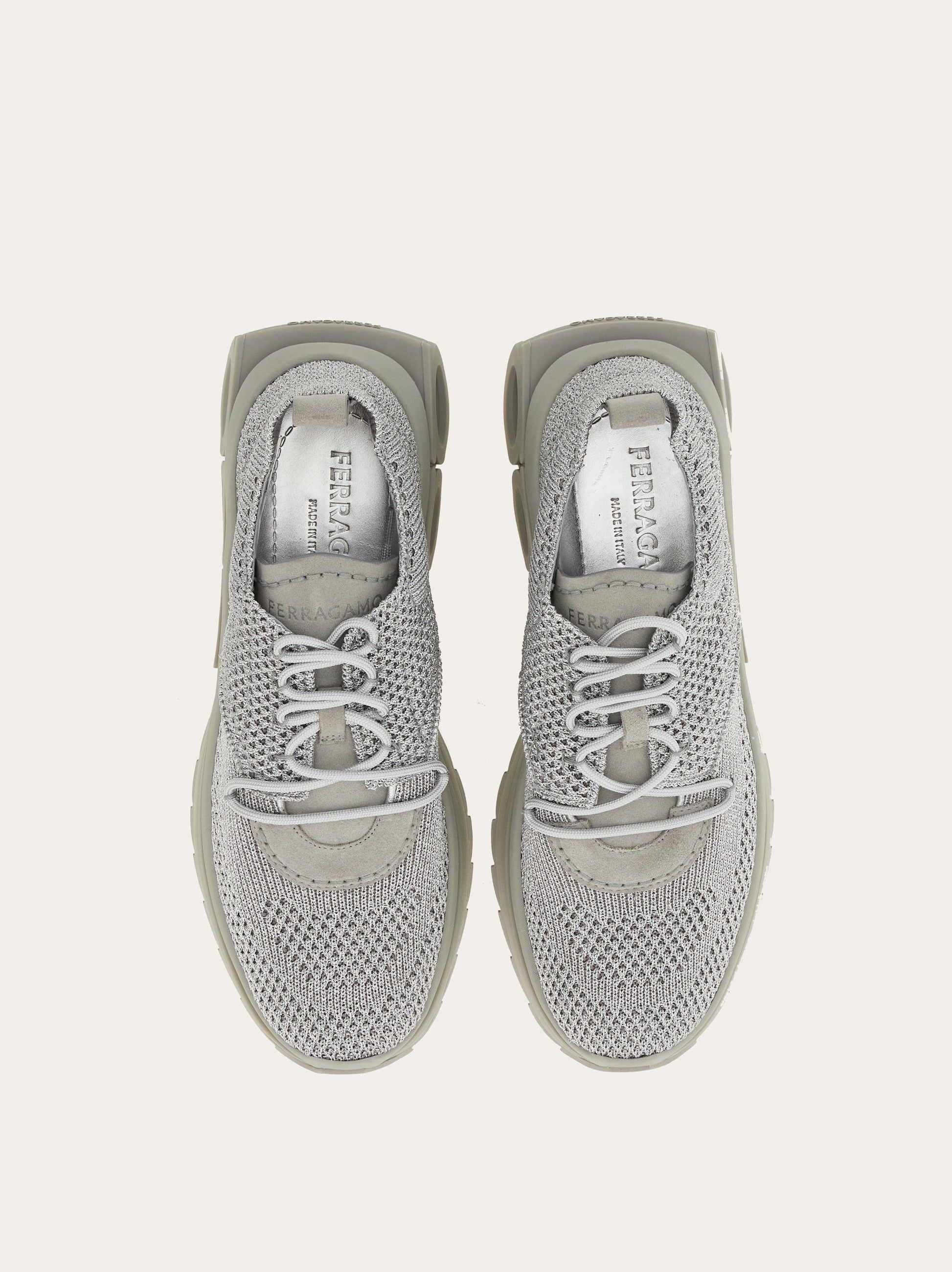 Salvatore Ferragamo o1s1rm0924 Nima Low-Top Sneakers in Silver/Grey Size US 5.5 / IT 35.5 - 2 Thumbnail