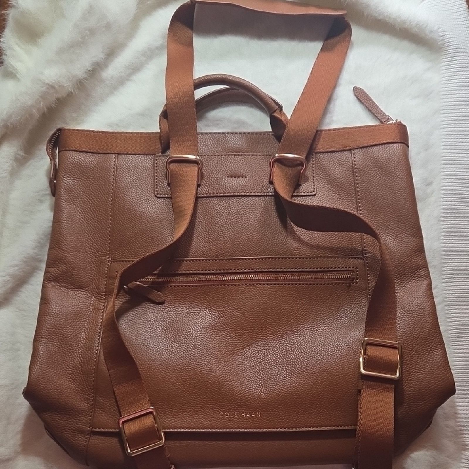 Cole Haan Cole Haan Chestnut Tan Leather Tote Size ONE SIZE - 3 Thumbnail