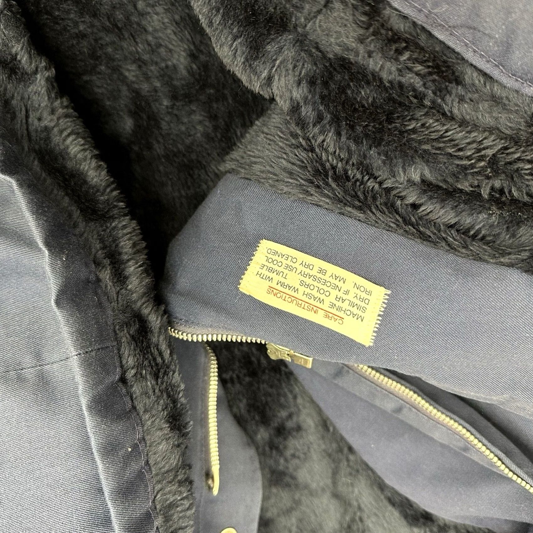 Sears VINTAGE Sears Quality Outerwear Fleece Lined Jacket Scovill Gripper Zip Large Blue 60s 1960s Military/Landgirl Mens Size US S / EU 44-46 / 1 - 5 Thumbnail