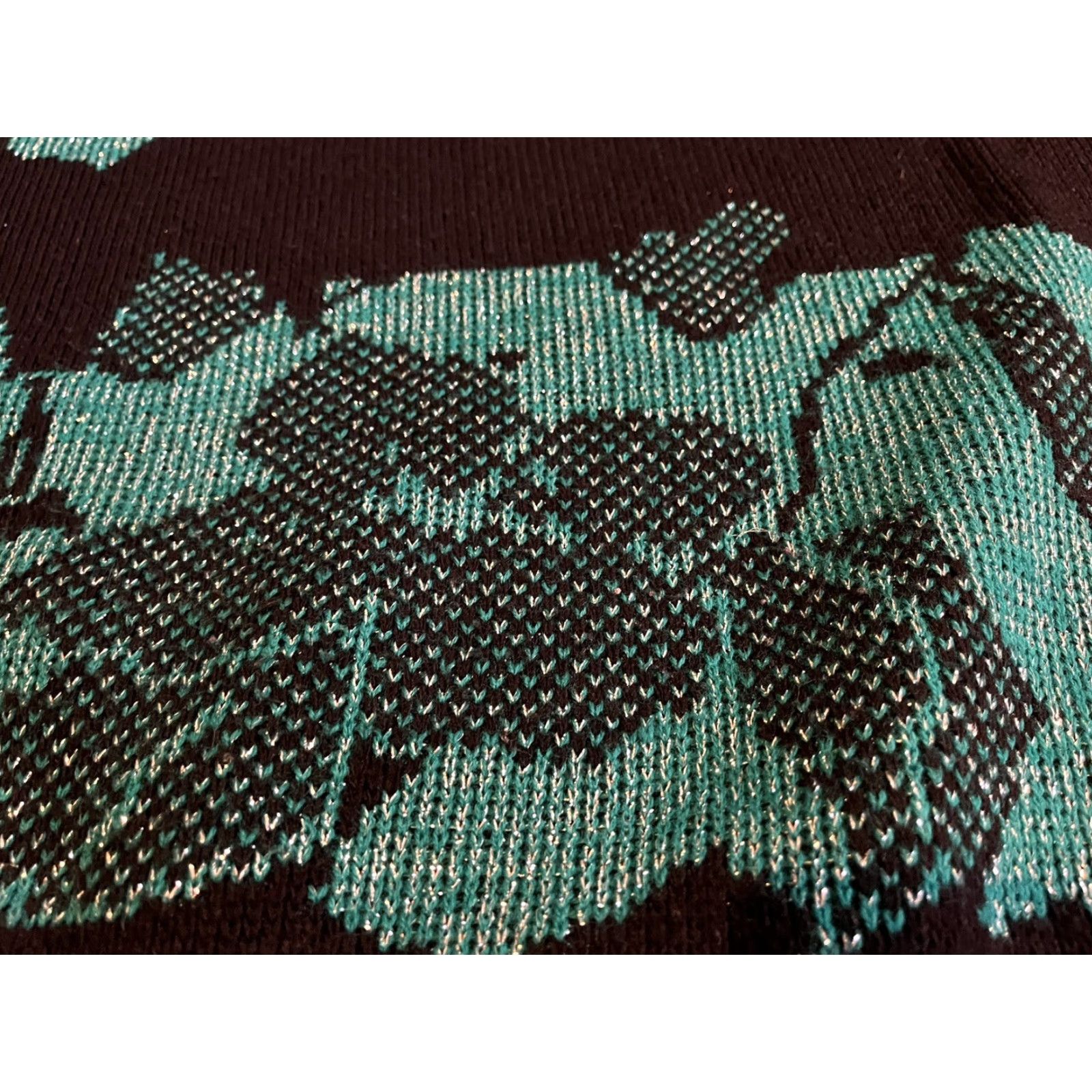 Vintage VINTAGE Marilu Exclusive Sweater Women’s L Black Floral Knitted Pullover Crew Neck Long Sleeve 80s 90s Retro Hipster Floral Metallic Size L / US 10 / IT 46 - 6 Thumbnail