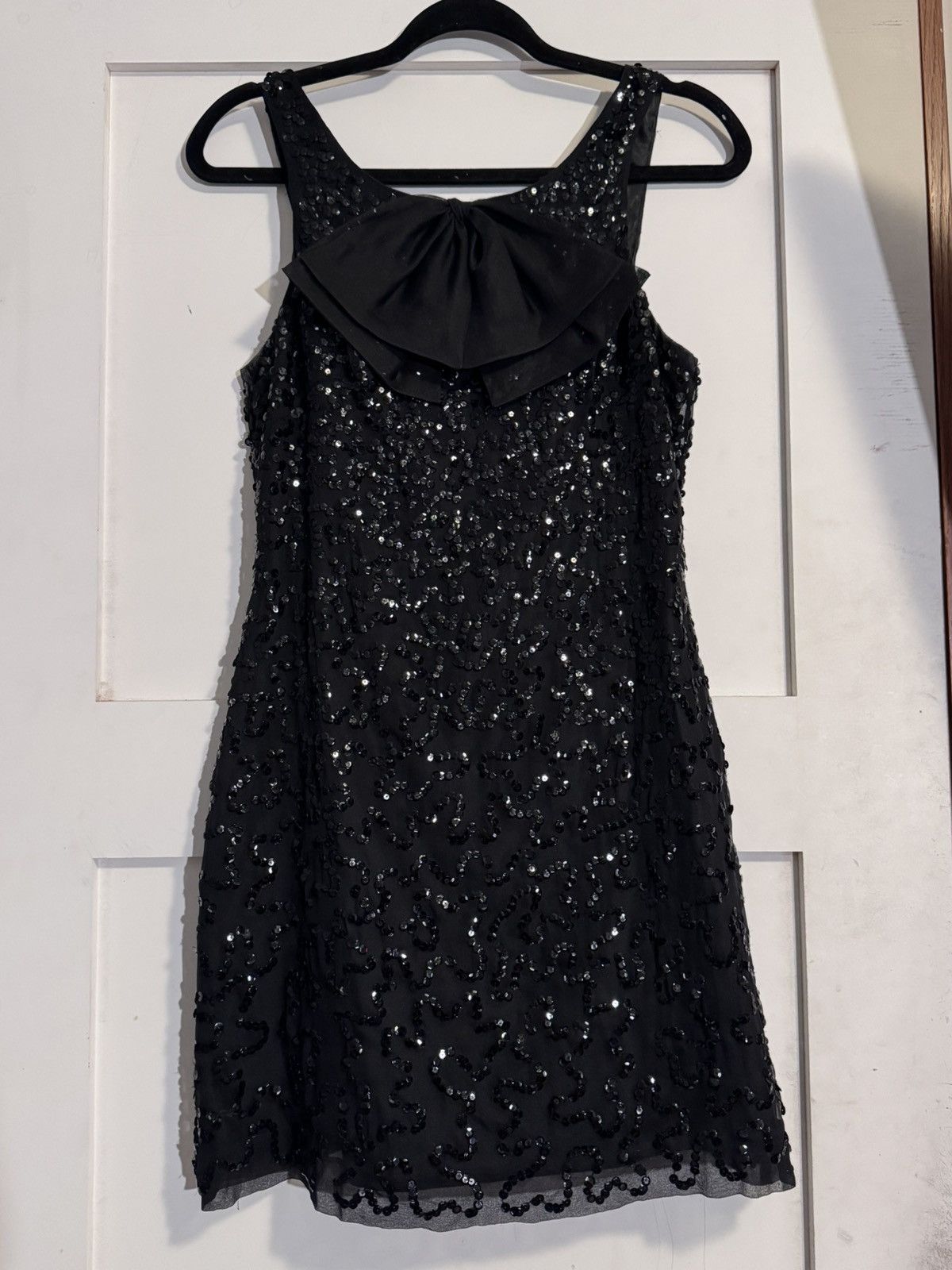 betsey johnson black sequin dress 2000s betsey johnson black chiffon party dress with fringe details and –  Erin Templeton main image 1