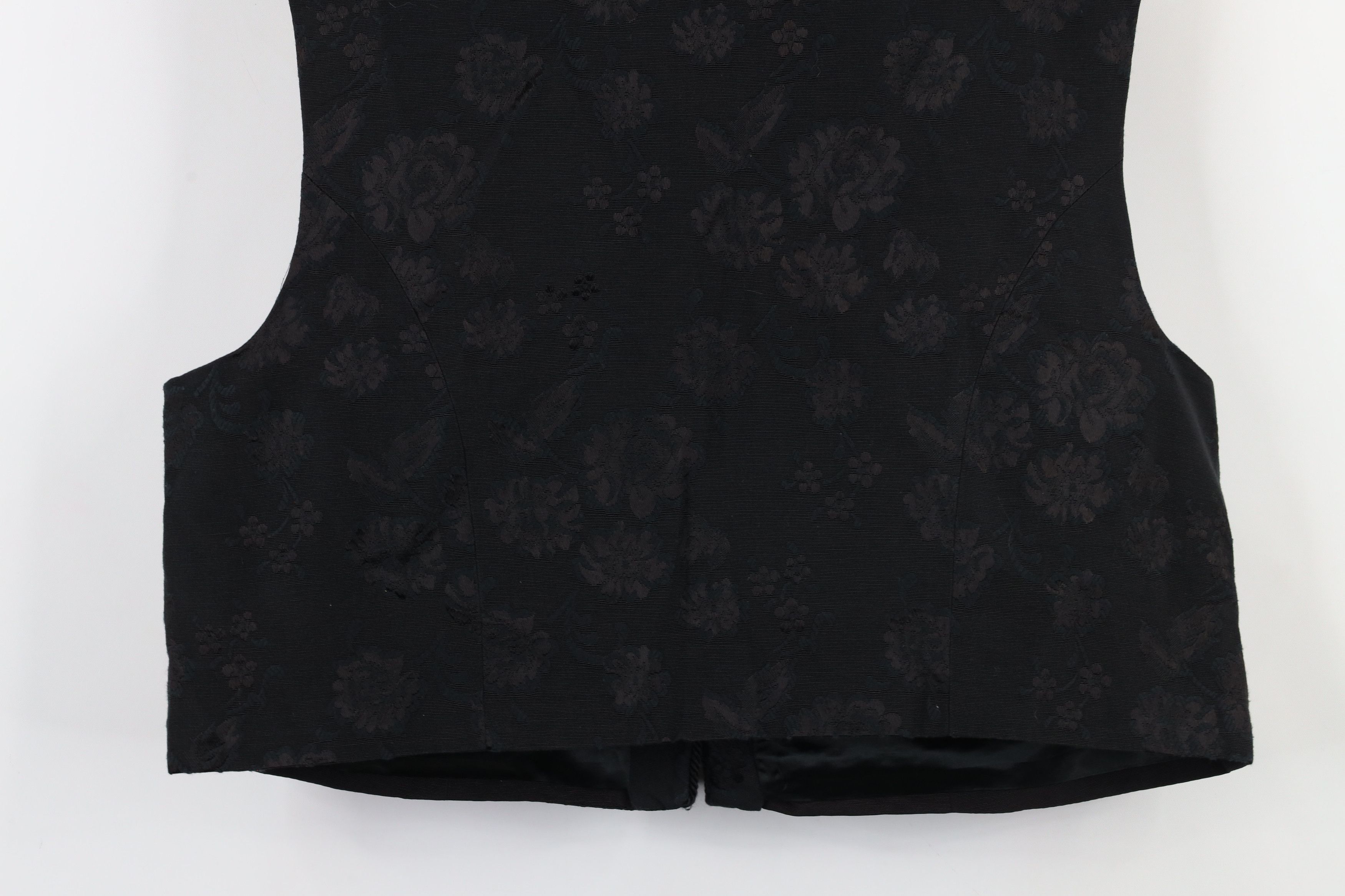 Vintage Vintage 90s Streetwear Lace Flower Suit Vest Jacket Black Size XXL / US 16-18 / IT 52-54 - 13 Thumbnail