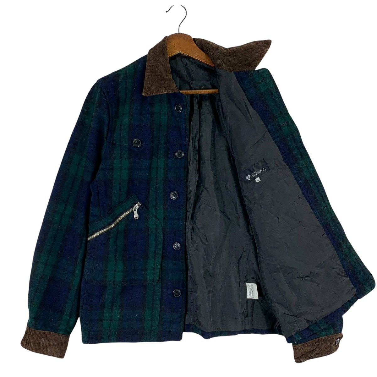 VINTAGE TAKEO KIKUCHI JAPANESE BRAND TARTAN WOOL JACKET