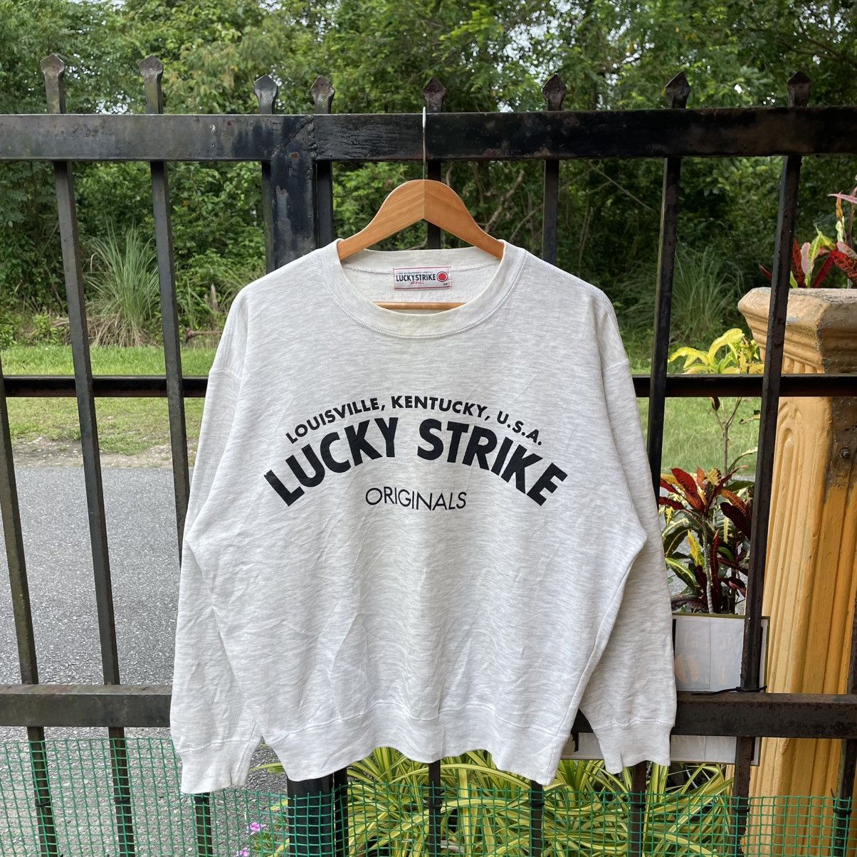 Sports Specialties 🔥🇯🇵Vintage Lucky Stripe Big Spellout Sweatshirts Size US M / EU 48-50 / 2 - 1 Thumbnail