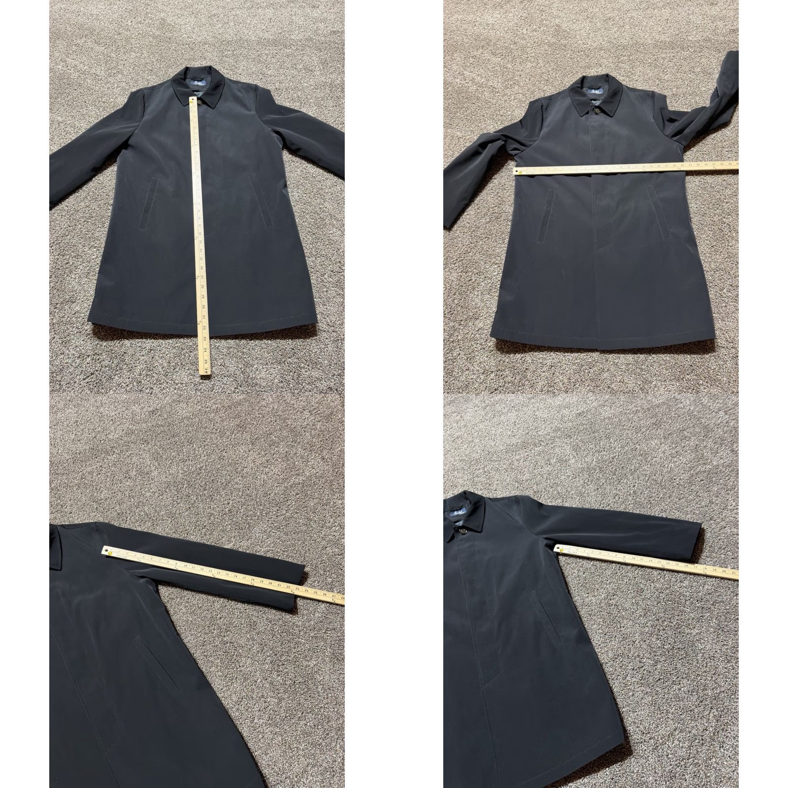 Ralph Lauren VINTAGE Ralph Lauren Mens Overcoat Black Trench Top Coat Jacket 42R Large Size US XL / EU 56 / 4 - 8 Thumbnail