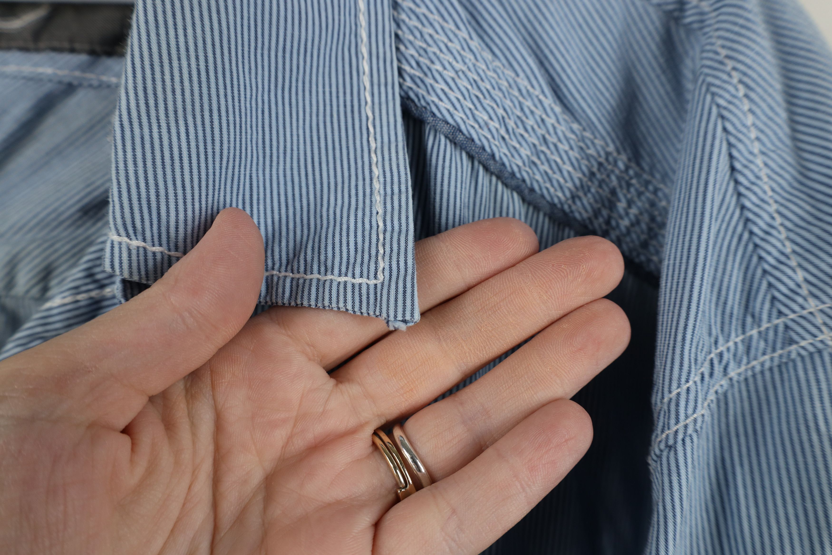 Vintage Buckle BKE Thick Stitch Striped MMA Collared Button Shirt Size US XXL / EU 58 / 5 - 6 Thumbnail
