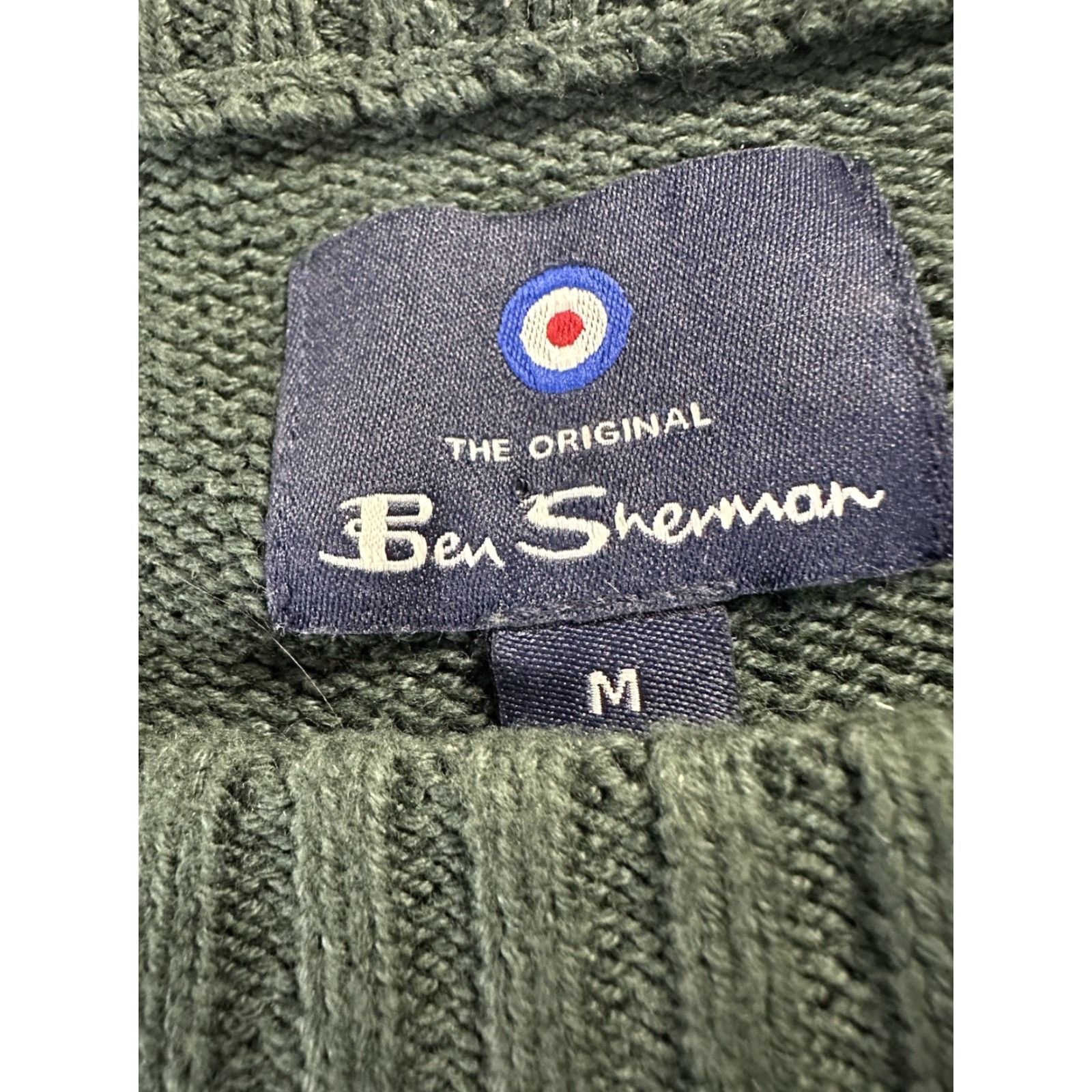 Ben Sherman Ben Sherman Sweater Men Medium Green Cable-Knit Long Sleeve Sweatshirt Pullover Size US M / EU 48-50 / 2 - 4 Thumbnail