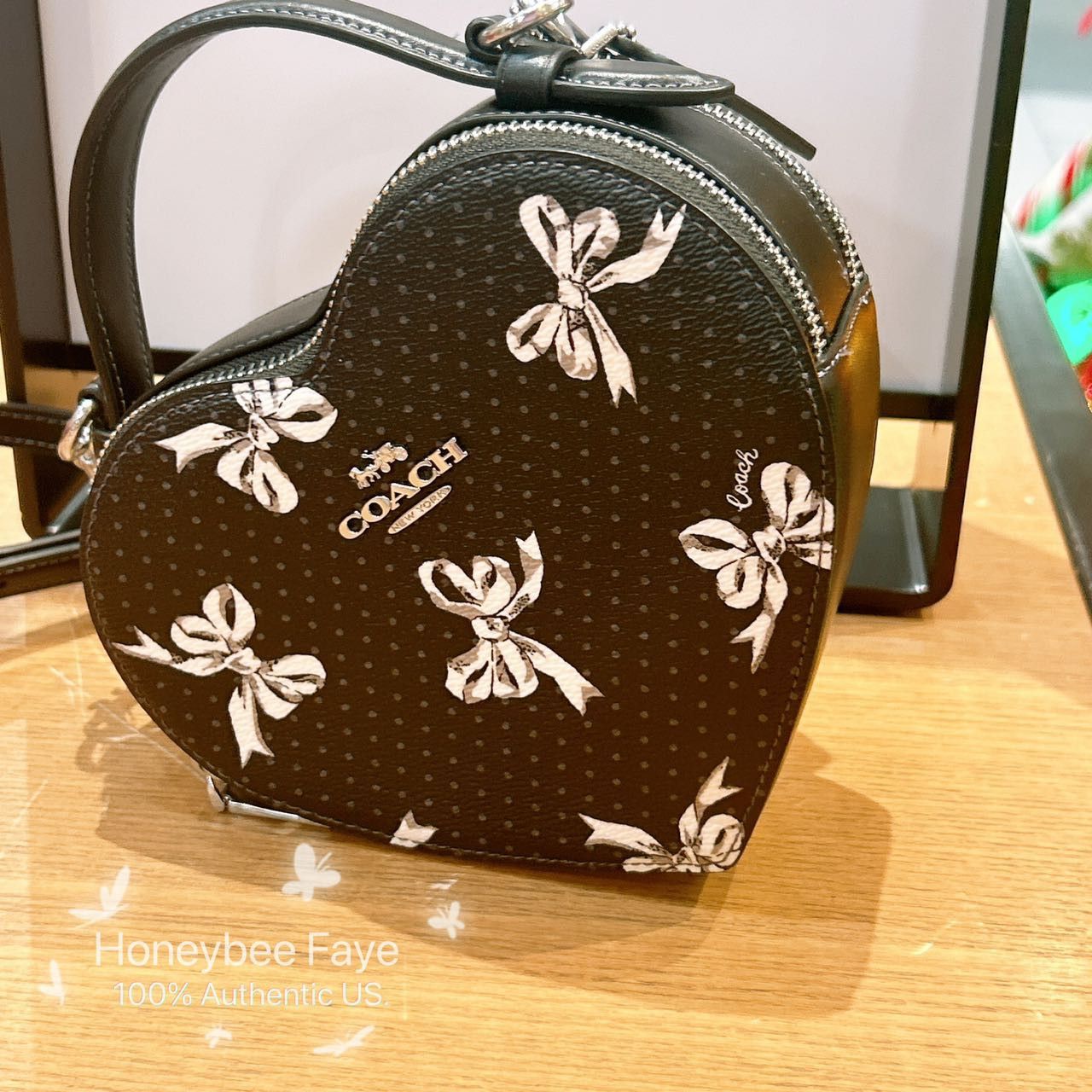 Coach Heart Crossbody Bag With Bow Print CAA99 Size ONE SIZE - 4 Thumbnail