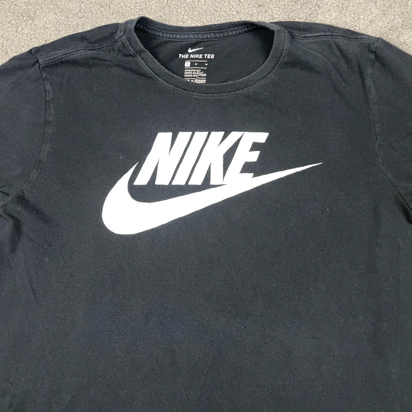 Nike Nike T shirt Mens M Black Logo Graphic Swoosh Sports Dri-FIT Shirt Adult Regular Crew Neck Short Sleeve Nike Brand Men Logo Sports Size US M / EU 48-50 / 2 - 2 Thumbnail