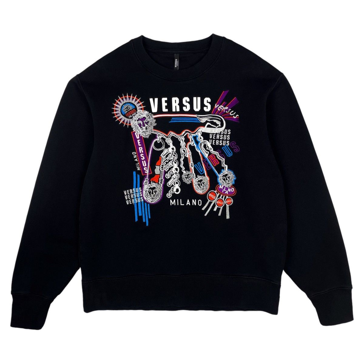Versace Versus Versace Milano Safety Pink Graphic Sweatshirt Size US S / EU 44-46 / 1 - 3 Thumbnail