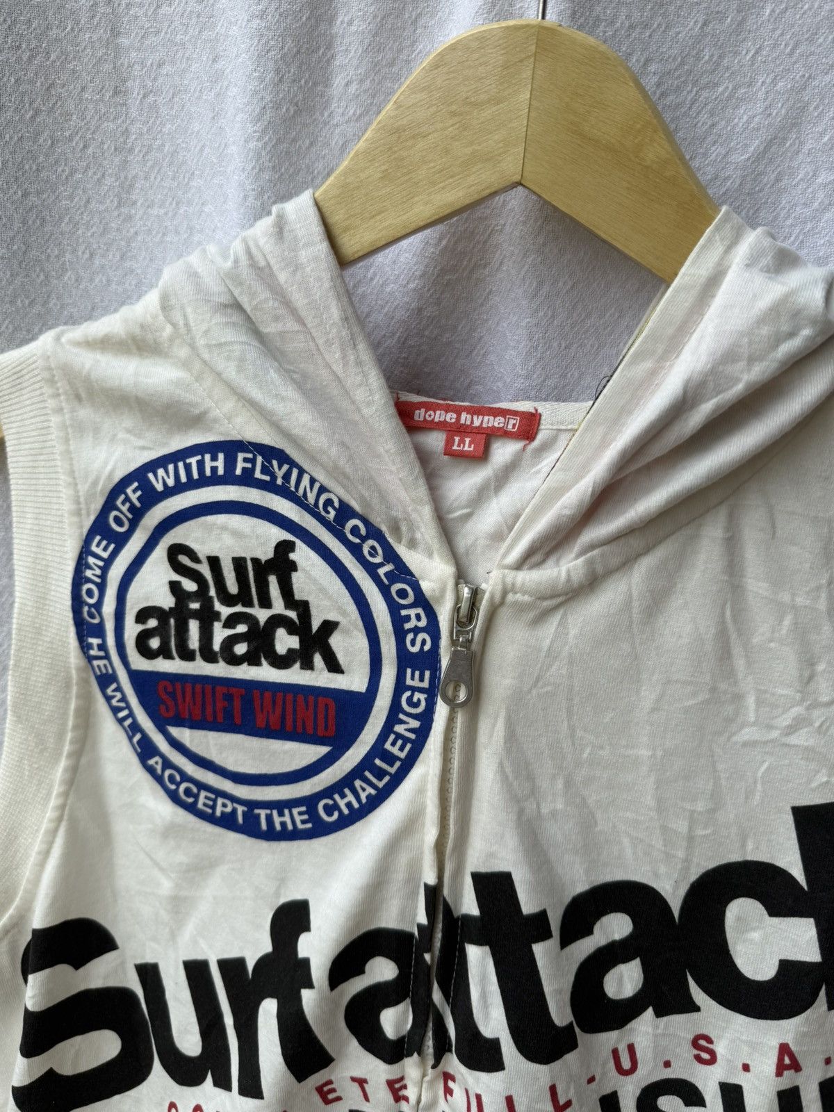 Share Spirit Homme Dope hyper japanese surf poem vest zip hoodie Size US L / EU 52-54 / 3 - 6 Thumbnail