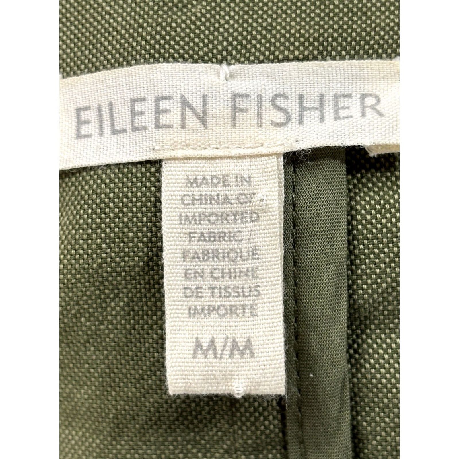 Eileen Fisher Eileen Fisher Jacket Women’s M Green Pockets Organic Cotton Lagenlook Minimalist Regular Open Front 3/4 Sleeve Casual Size M / US 6-8 / IT 42-44 - 6 Thumbnail