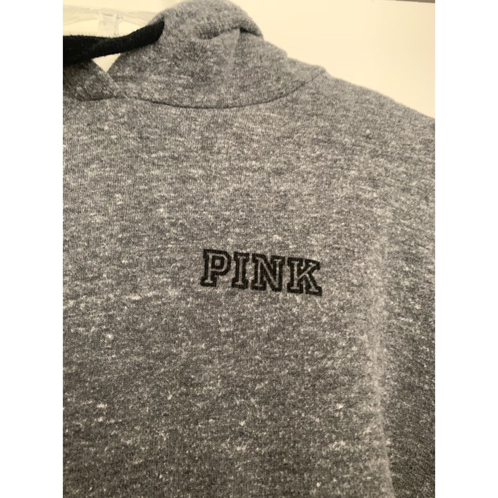 Pinko VINTAGE PINK Victoria's Secret Grey Hoodie Women MEDIUM Pullover Sweatshirt Size M / US 6-8 / IT 42-44 - 2 Thumbnail
