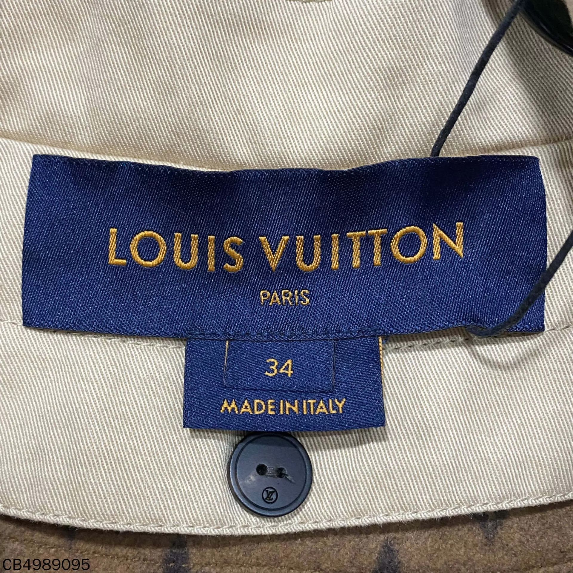 Louis Vuitton LV double detachable wool all-print khaki long coat Size XS / US 0-2 / IT 36-38 - 6 Thumbnail