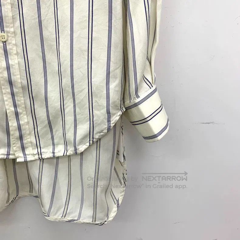 Balenciaga Balenciaga White Stripe Silk Bow Shirt. Size US S / EU 44-46 / 1 - 4 Thumbnail