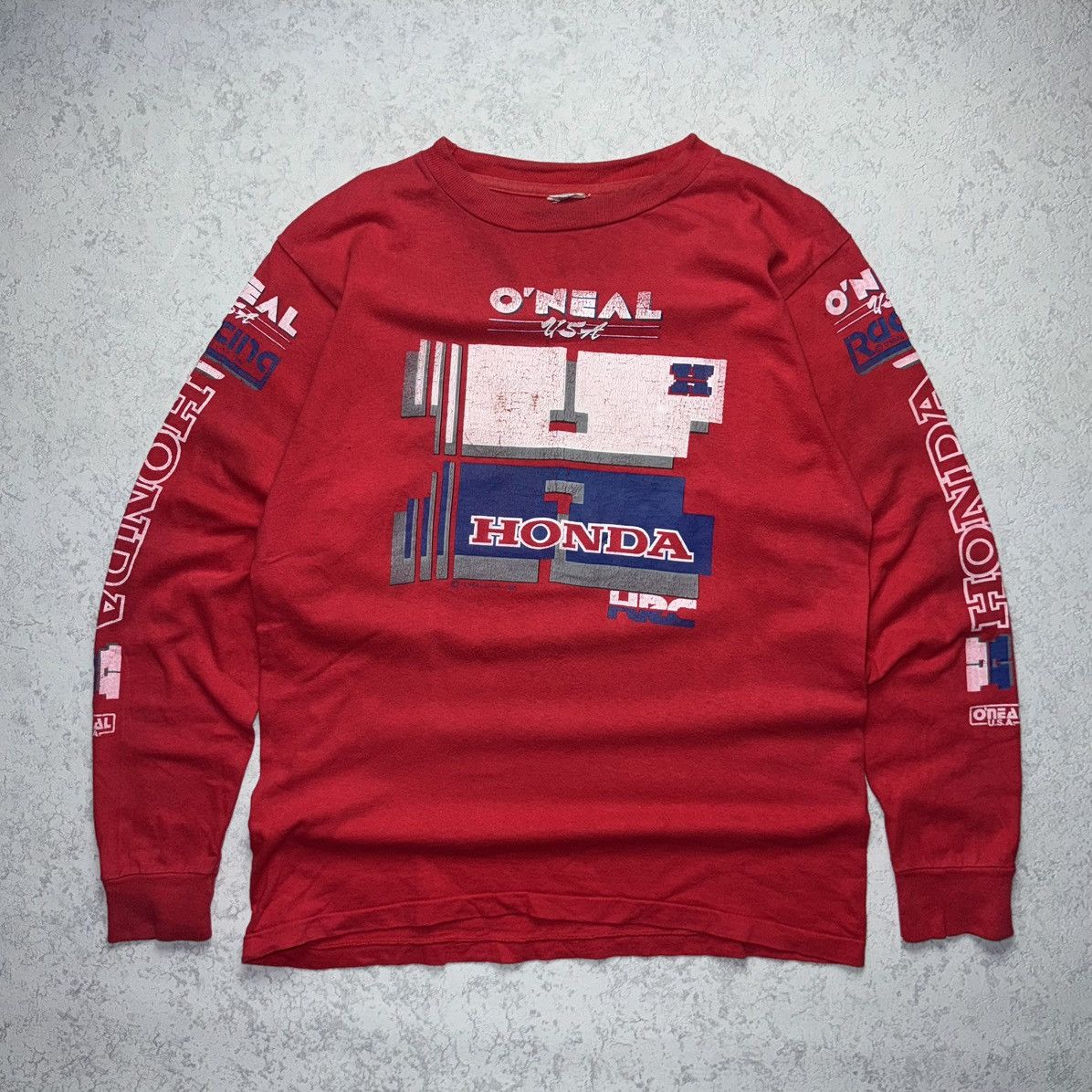 Honda Vintage 1985 Oneal Honda Racing Motocross Longsleeve Size M Size US M / EU 48-50 / 2 - 2 Thumbnail