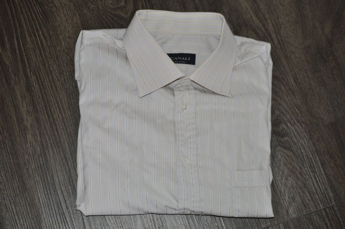 Canali Canali Dress Shirt Size 46R - 2 Thumbnail