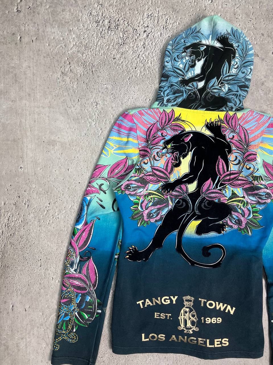Ed Hardy × Vintage Vintage Ed Hardy Hoodie love kill slowly skull panther Y2K Size US L / EU 52-54 / 3 - 9 Thumbnail