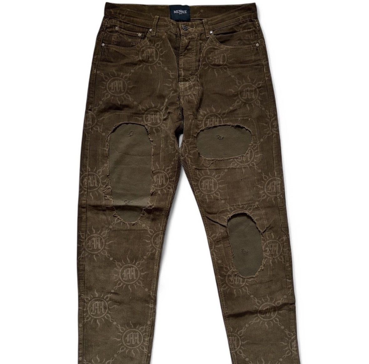 Menace menace monogram corduroy pants Size US 34 / EU 50 - 2 Thumbnail