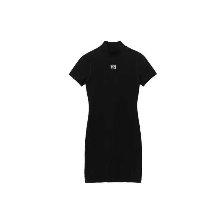 Alexander Wang Alexander Wang Black Short Sleeve Dress - Size XS / US 0-2 / IT 36-38 - 2 Thumbnail