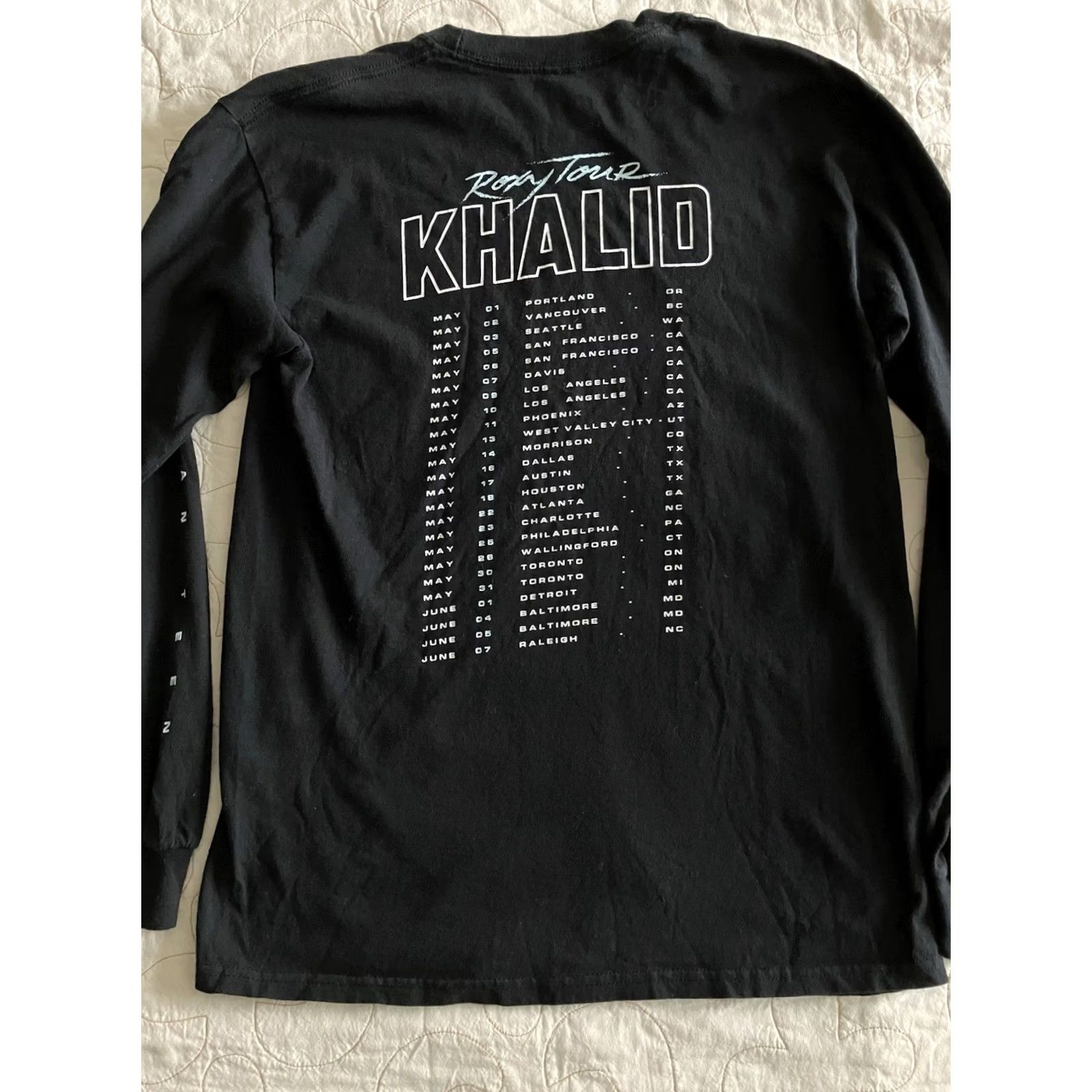 Vintage Khalid Shirt Mens M Black Long Sleeve Concert Tour Graphic Print T-Shirt Size US M / EU 48-50 / 2 - 3 Thumbnail