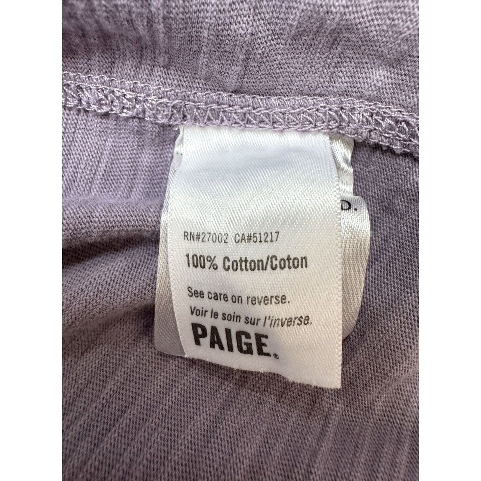 Paige Paige Button-Up Shirt Short Sleeve Casual Spring Cotton Purple Mens Large Size US L / EU 52-54 / 3 - 6 Thumbnail