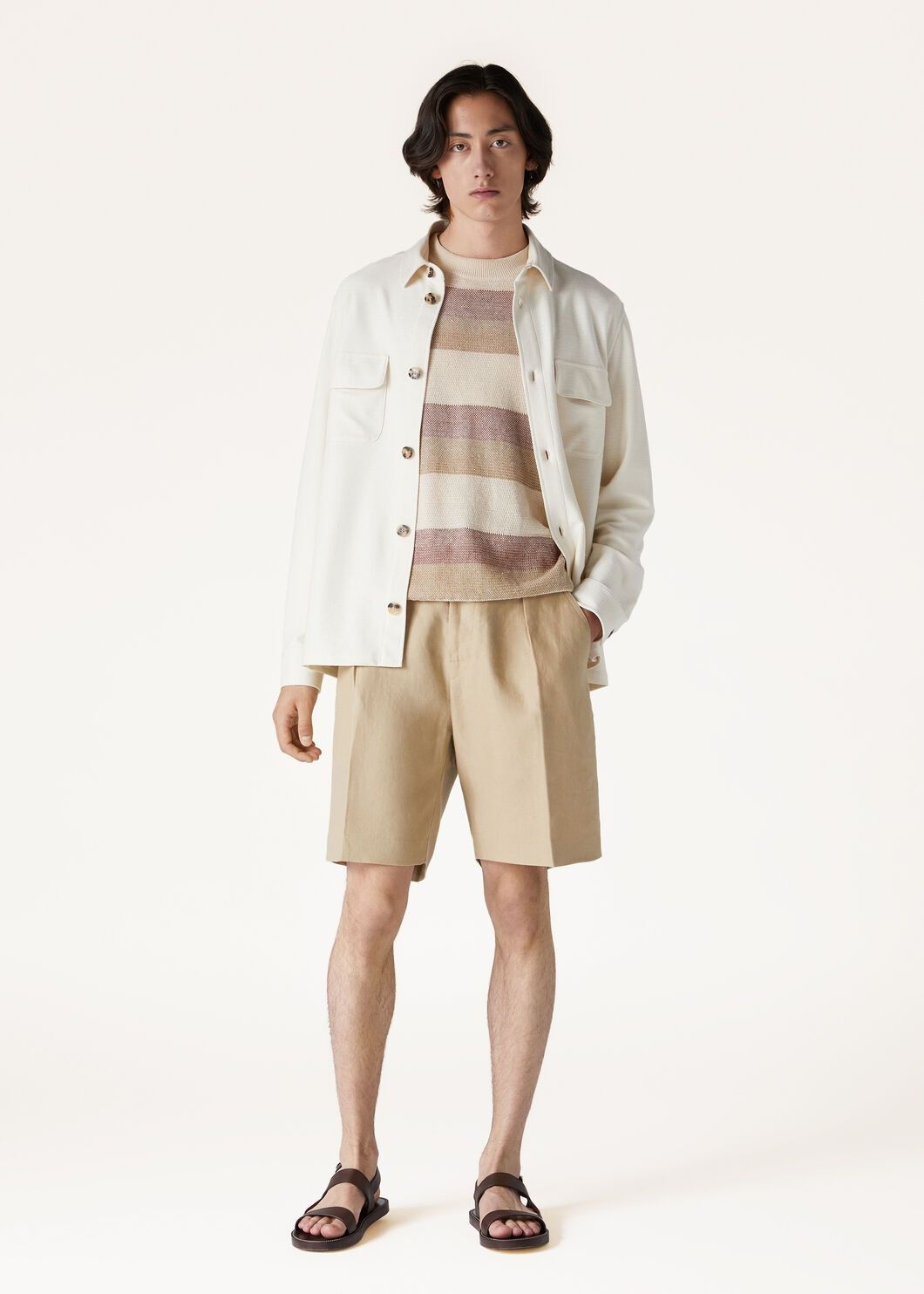 Loro Piana o1w1db10125 FAN8890 Takeda Crewneck Sweater in Multicolor Size US XL / EU 56 / 4 - 4 Thumbnail