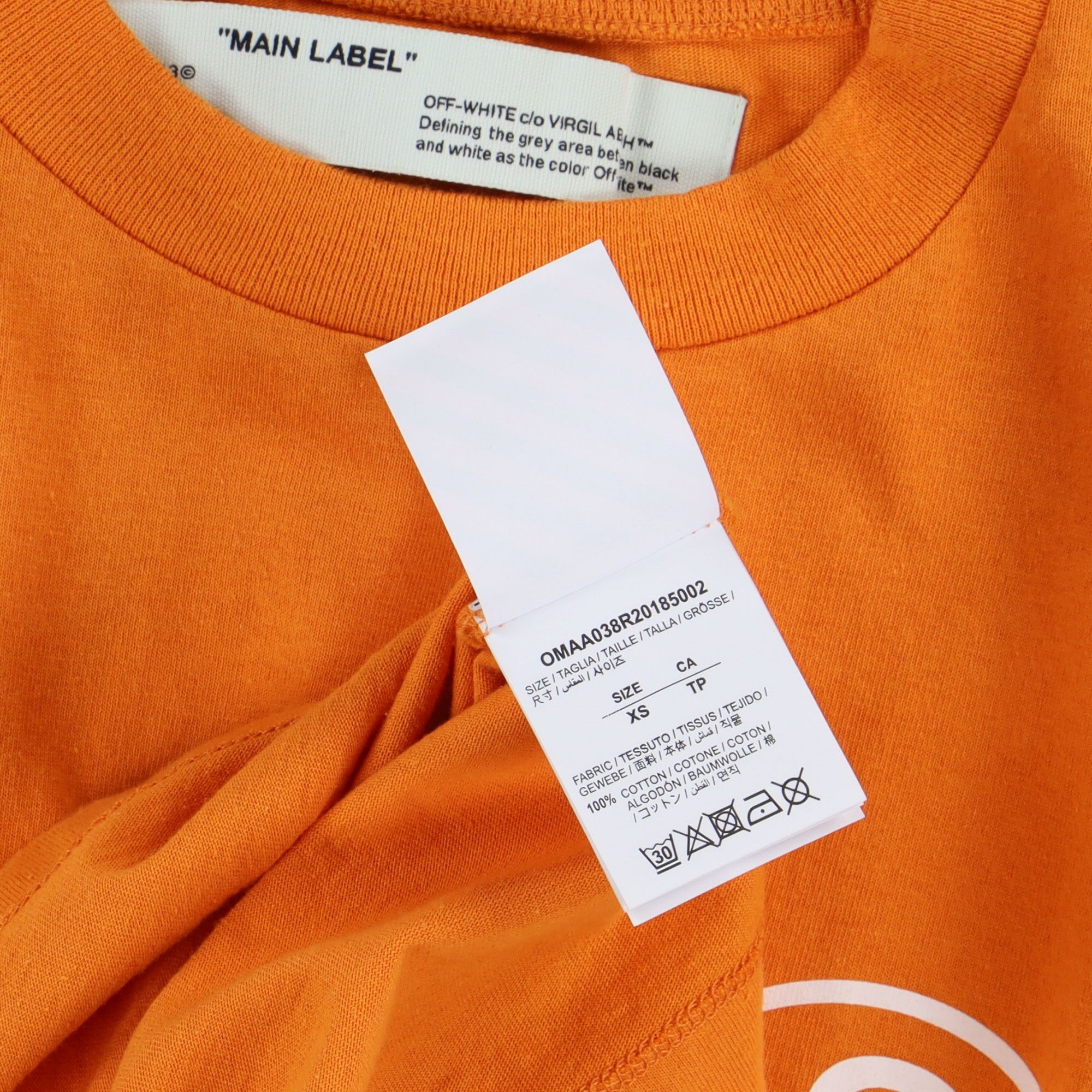Off-White Orange Tape Arrows Logo Oversized T-Shirt Size XS / US 0-2 / IT 36-38 - 7 Thumbnail