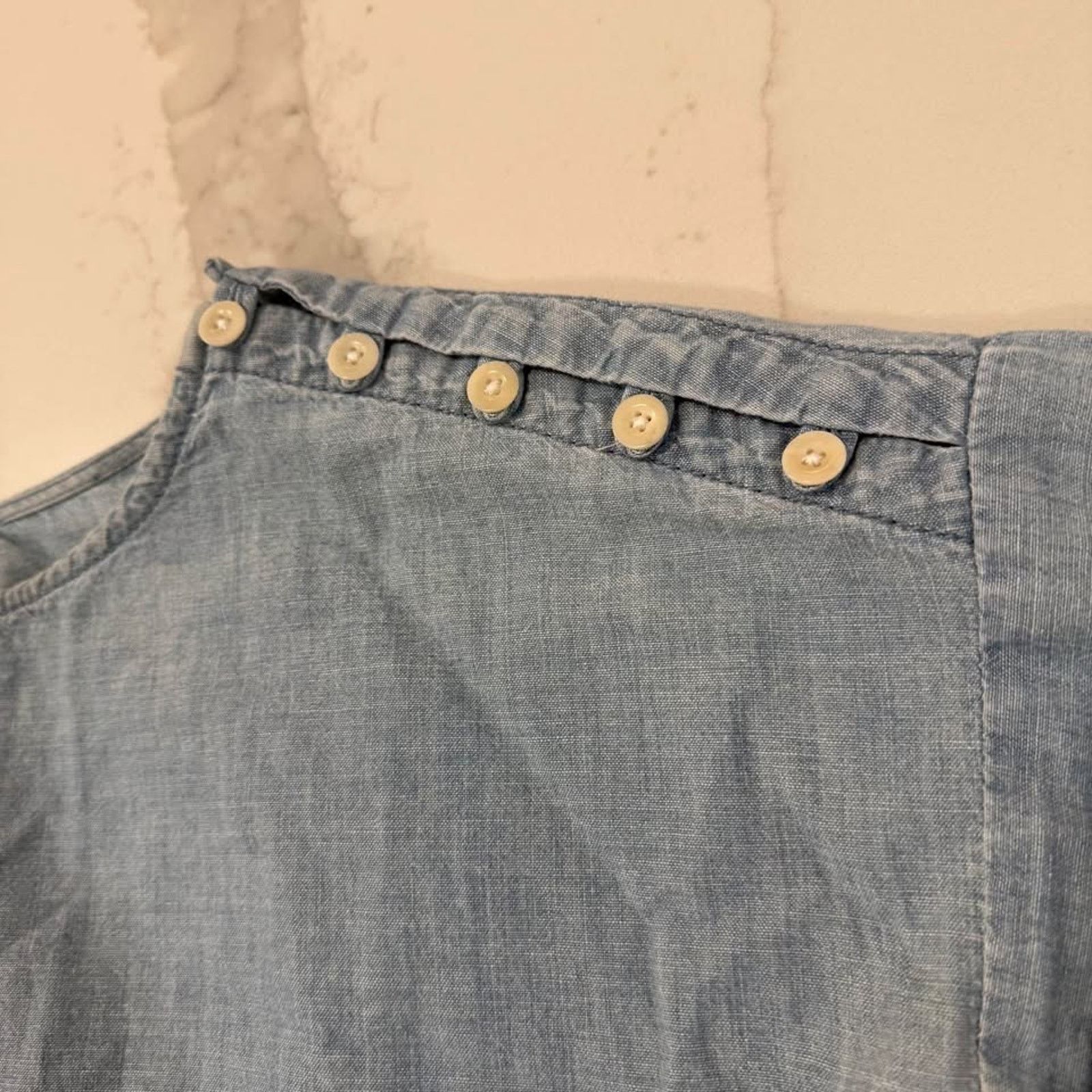 Madewell Madewell Convertible ColdShoulder Chambray Blouse Womens XXS Size XXS / US 00 / IT 34 - 4 Thumbnail