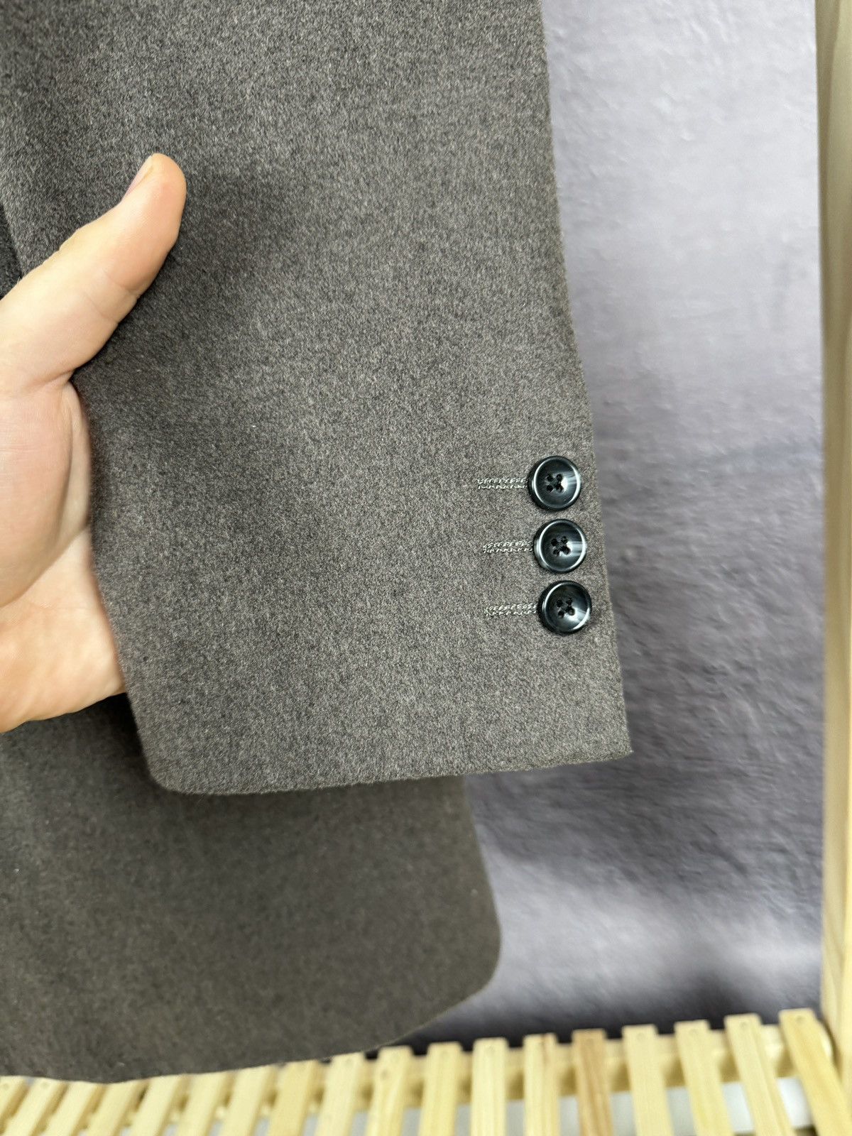 Chevignon CHEVIGNON Coat Men's LARGE Wool Blend Mid Length Brown Grey Size US L / EU 52-54 / 3 - 7 Thumbnail