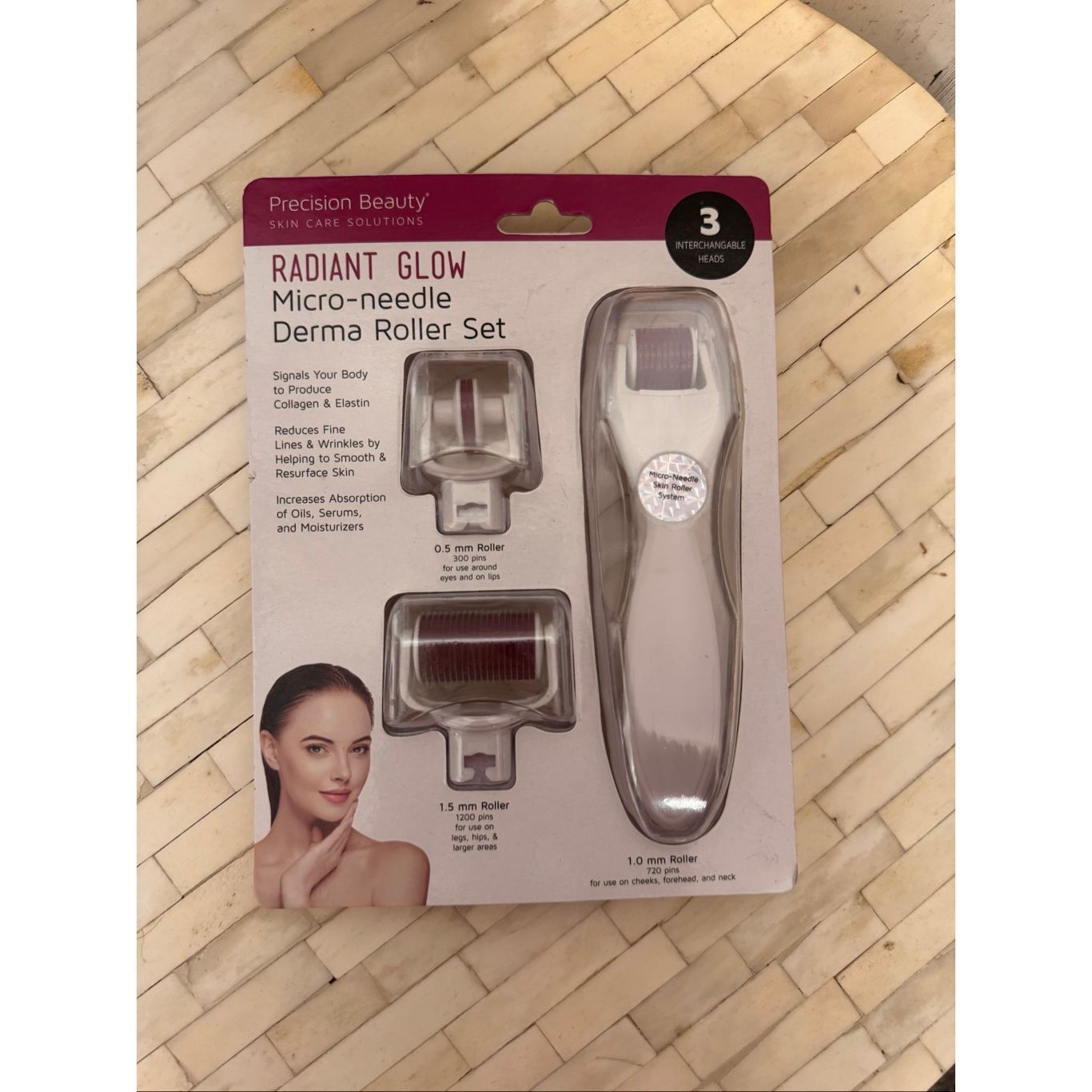 Other Precision Beauty Radiant Glow Microneedle Derma Roller Set 3 Size ONE SIZE - 1 Thumbnail