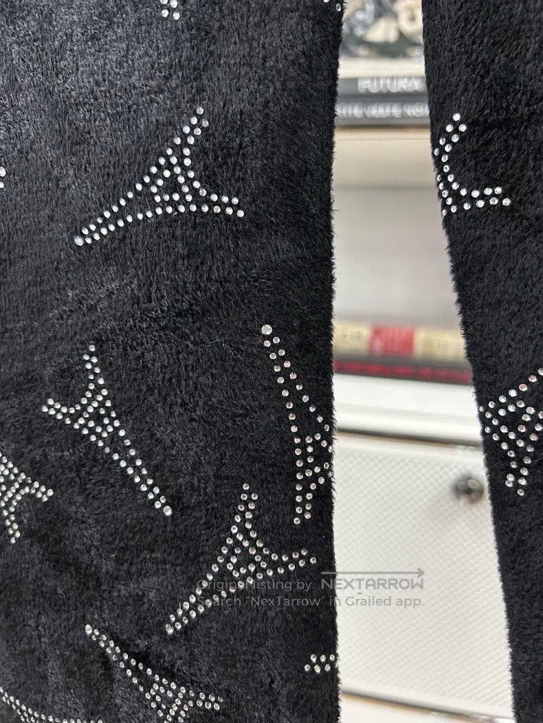 Balenciaga Balenciaga Black Velvet Diamond Sparkle Eiffel Tower Slim Size XS / US 0-2 / IT 36-38 - 5 Thumbnail