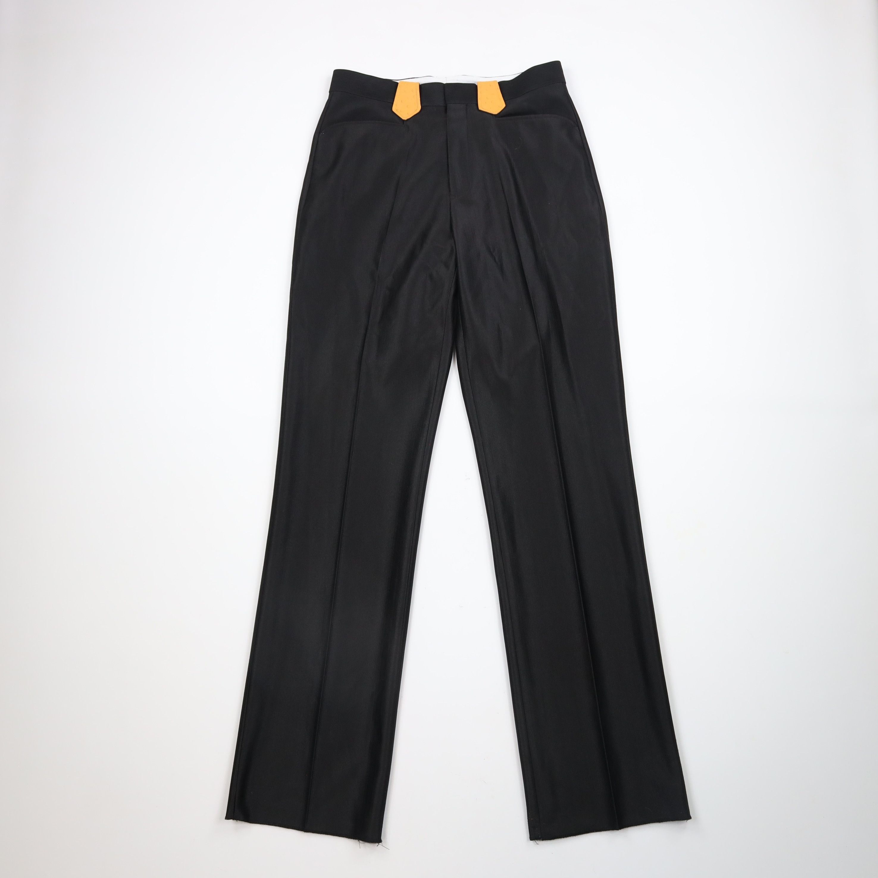 Vintage 90s Rockabilly Western Trim Wide Leg Pants Black