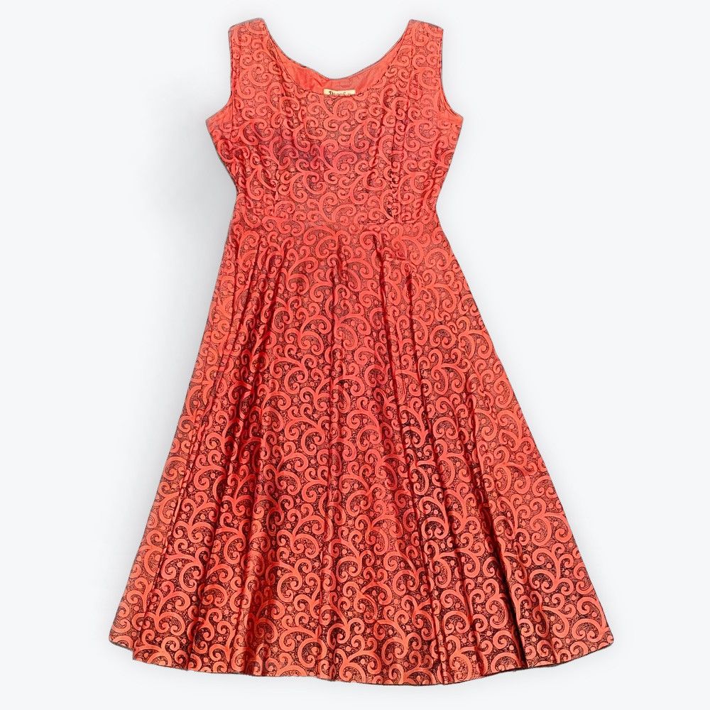Vintage 10 Vintage Joan Preston Patterned Dress Size L / US 10 / IT 46 - 1 Thumbnail