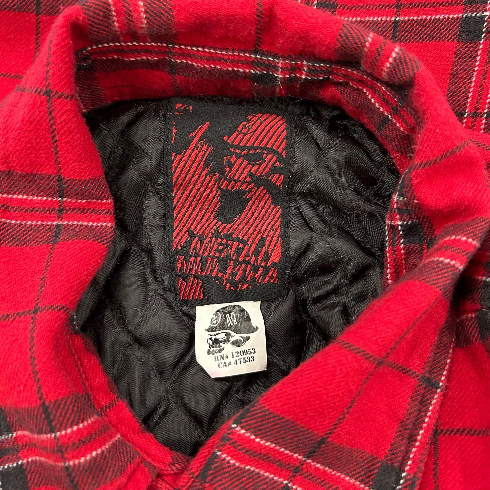 Metal Mulisha Metal Mulisha Red Flannel Jacket Button Up Size Medium M B21 Size US M / EU 48-50 / 2 - 6 Thumbnail