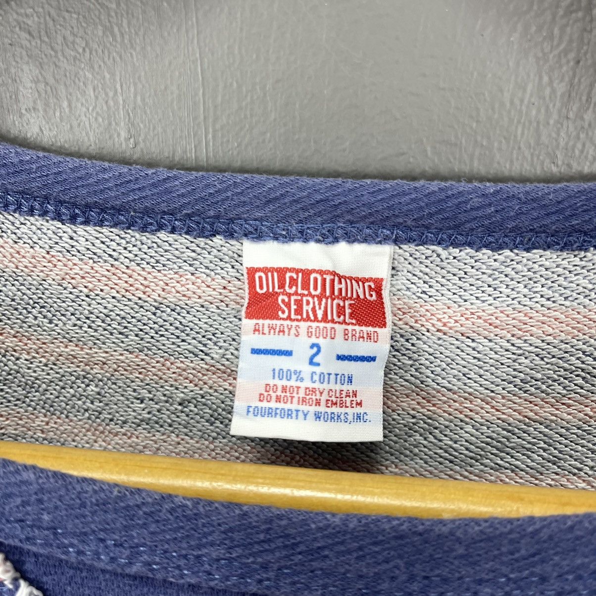Japanese Brand CLOTHES OIL CLOTHING SERVICES Stripe Sweatshirt #2016/14 Size US M / EU 48-50 / 2 - 5 Thumbnail