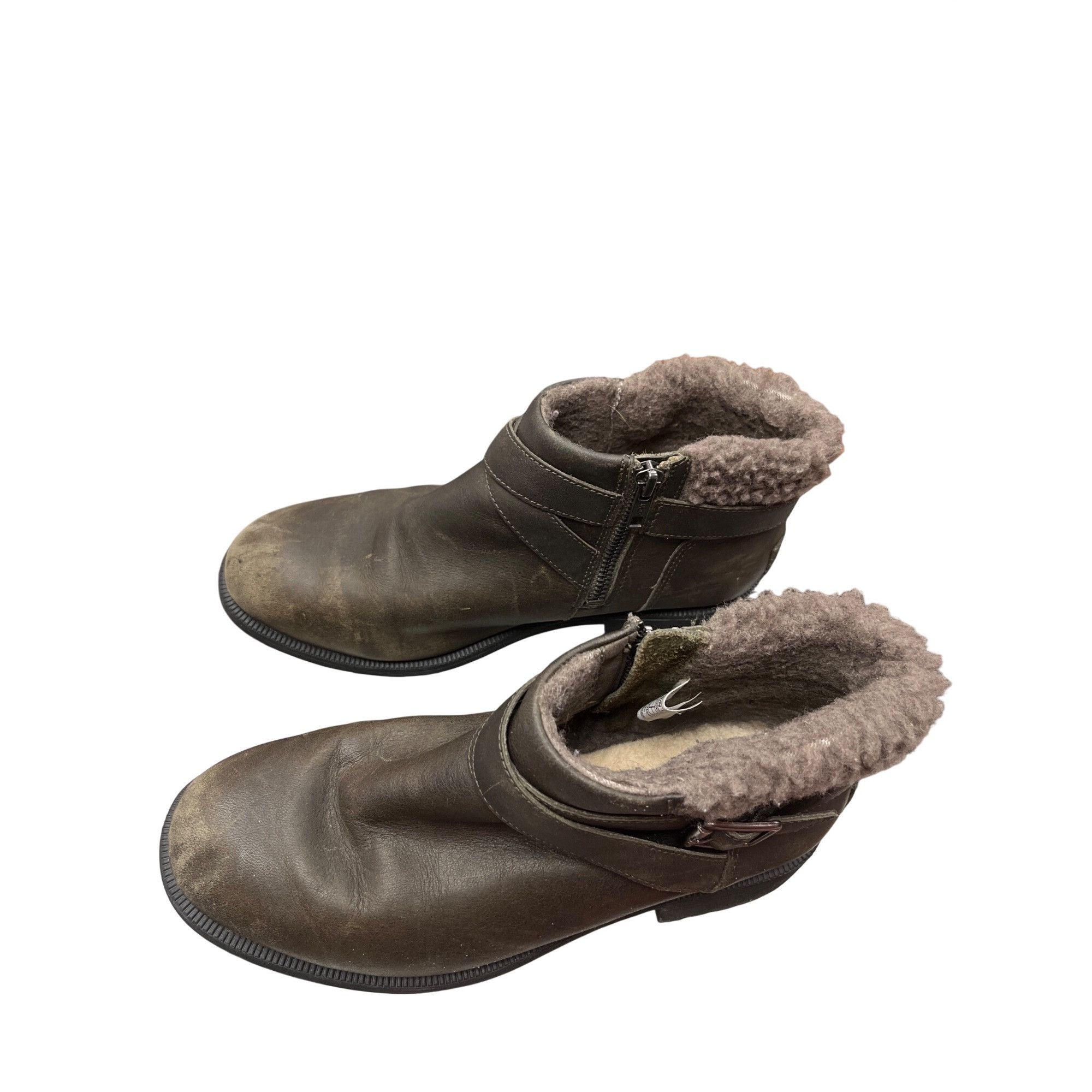 Ugg UGG Brown Leather Ankle Boots With Shearling Lining Womens S Size US 8 / IT 38 - 4 Thumbnail