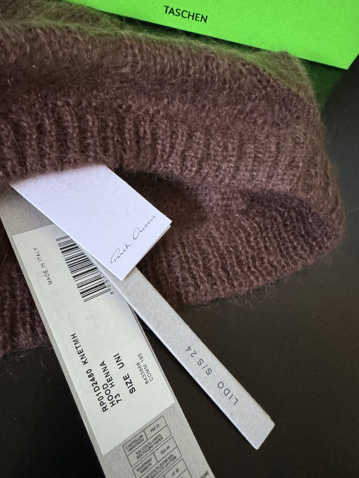 Rick Owens Rick Owens Destroyed Knit Mohair Wool Hood in Henna Size ONE SIZE - 5 Thumbnail
