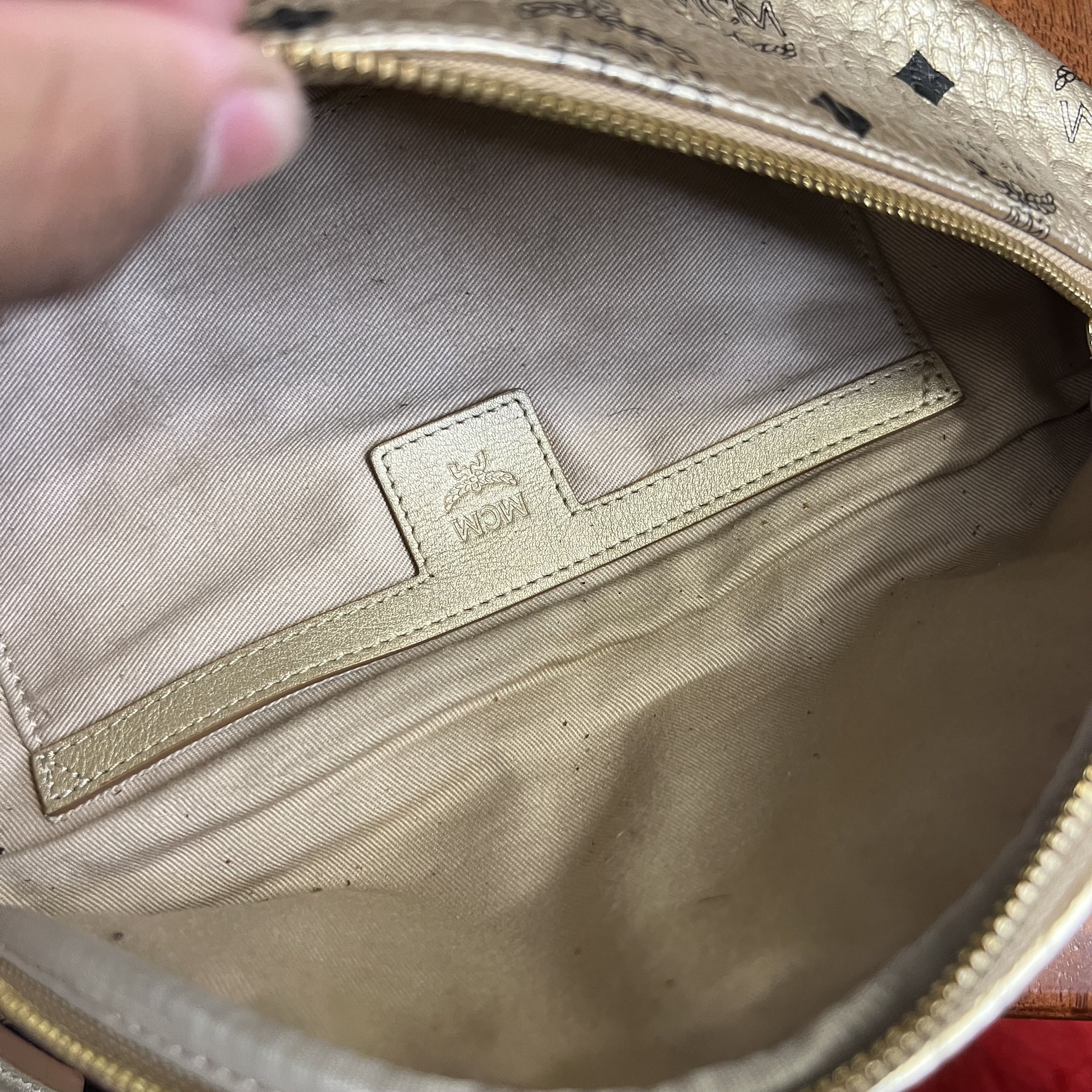 MCM MCM Gold Visetos Coated Canvas Belt Bag Size ONE SIZE - 13 Thumbnail