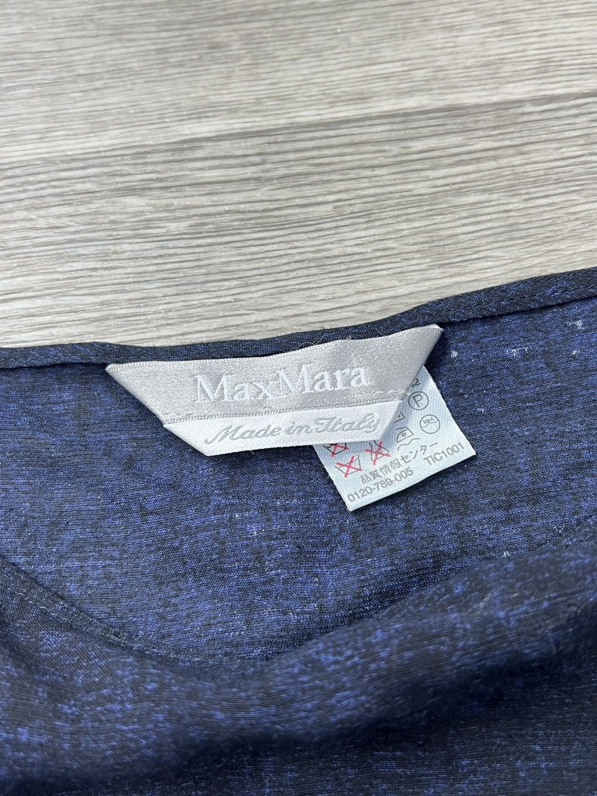 Max Mara MaxMara Made In Italy Blue Textured Sleeveless Crop Top Size S / US 4 / IT 40 - 3 Thumbnail