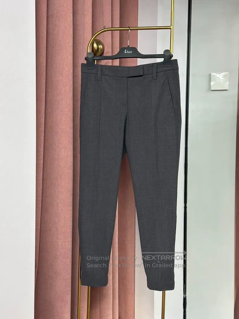 Brunello Cucinelli Brunello Cucinelli Dark Gray Side Beaded Suit Pants Size 26" / US 2 / IT 38 - 1 Thumbnail