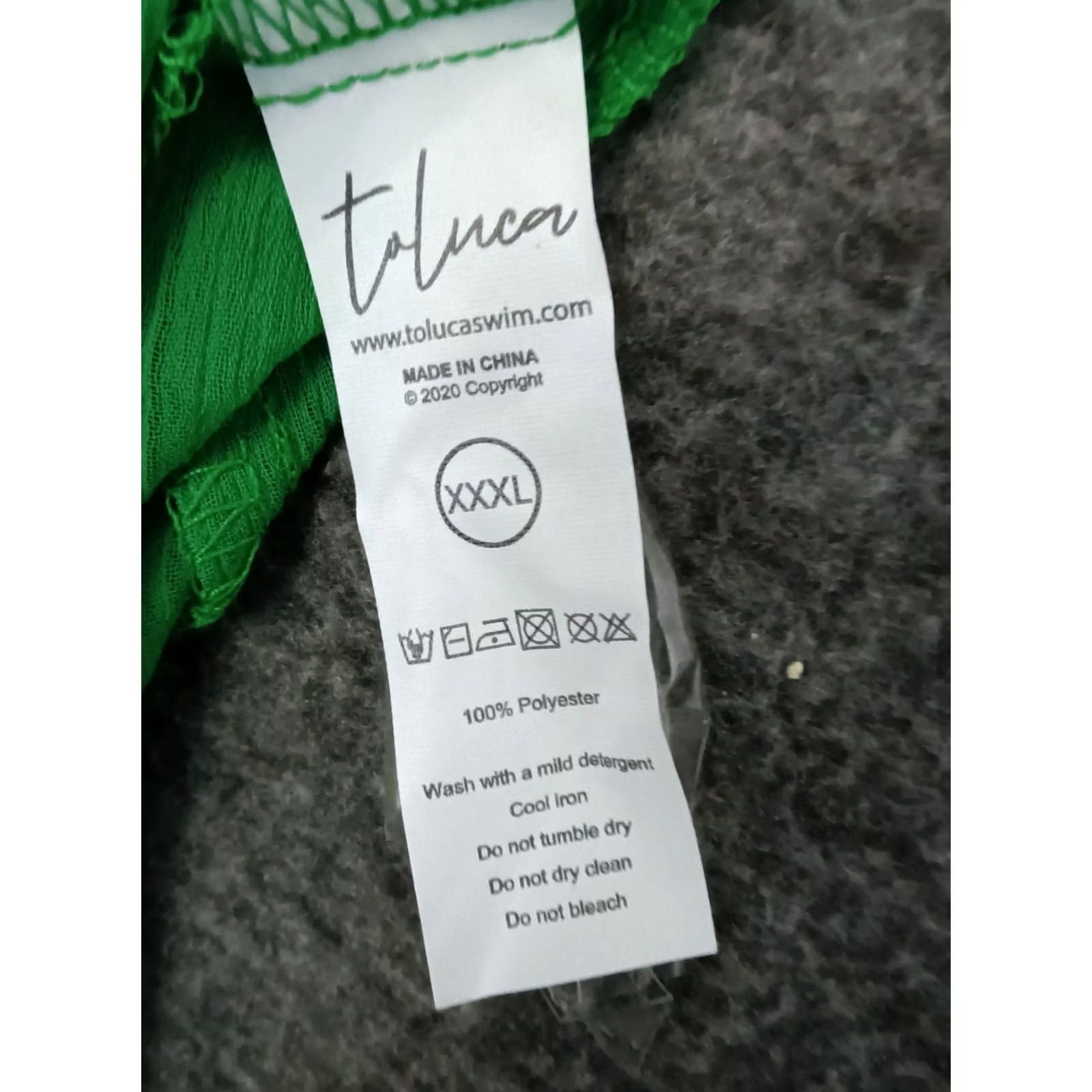 Vintage Toluca Swim Dress Maxi Cowl Neck Sleeveless Green 3XL Plus XXXL Beach Sheer Summer Womens Size XXL / US 16-18 / IT 52-54 - 5 Thumbnail
