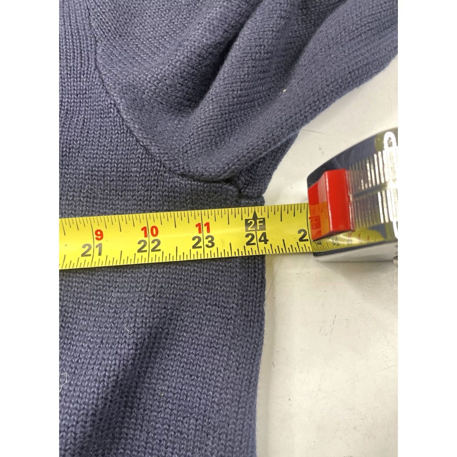 Polo Ralph Lauren VINTAGE? Polo Ralph Lauren Navy Blue Red Pony 1/4 Zip Knit Sweater Men XL Shirt Size US XL / EU 56 / 4 - 7 Thumbnail