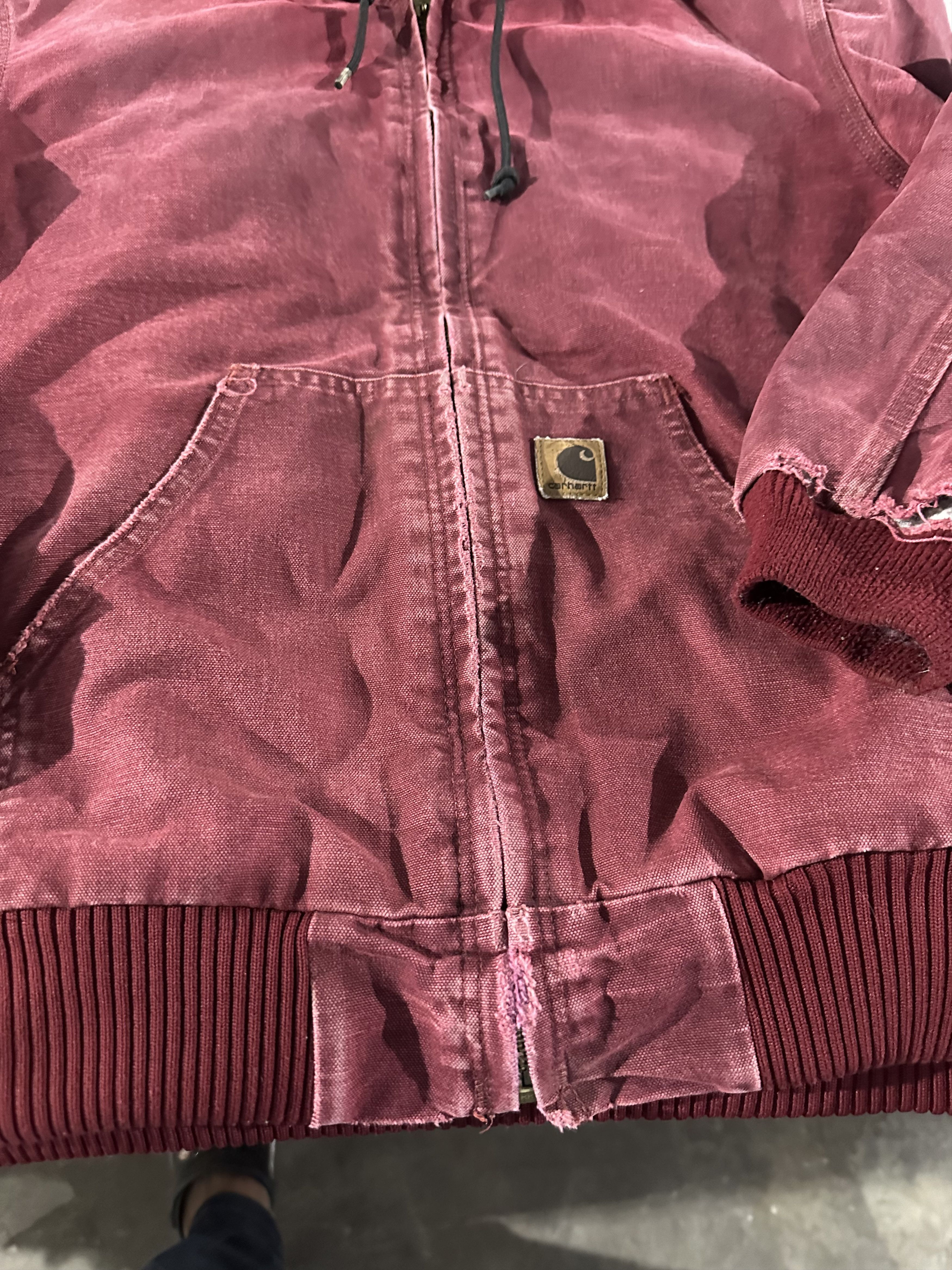 Carhartt 🔥 90s Vintage Carhartt Faded Red Jacket Distressed L/XL Size US L / EU 52-54 / 3 - 3 Thumbnail