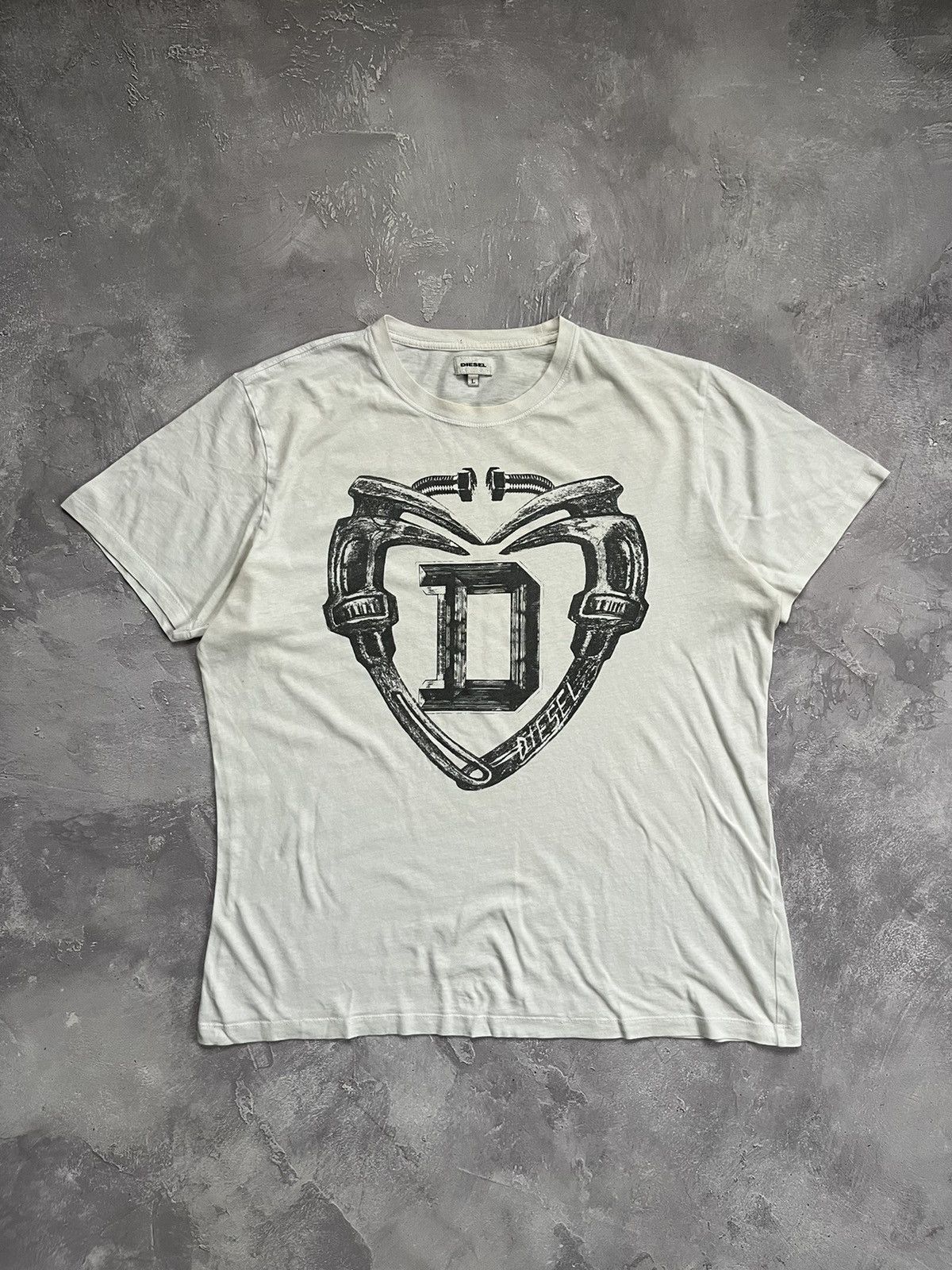 Diesel Diesel Big Logo Heart D T-shirt Size L Size US L / EU 52-54 / 3 - 1 Thumbnail